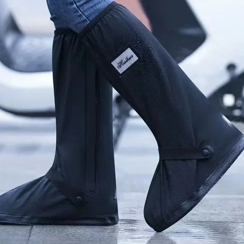 Reusable Motorcycle Scooter Dirt Bike Rain Shoes Cover Non-Slip Boot Covers Unisex Bicycle Shoes Protectors  For Rainy Snowy Day