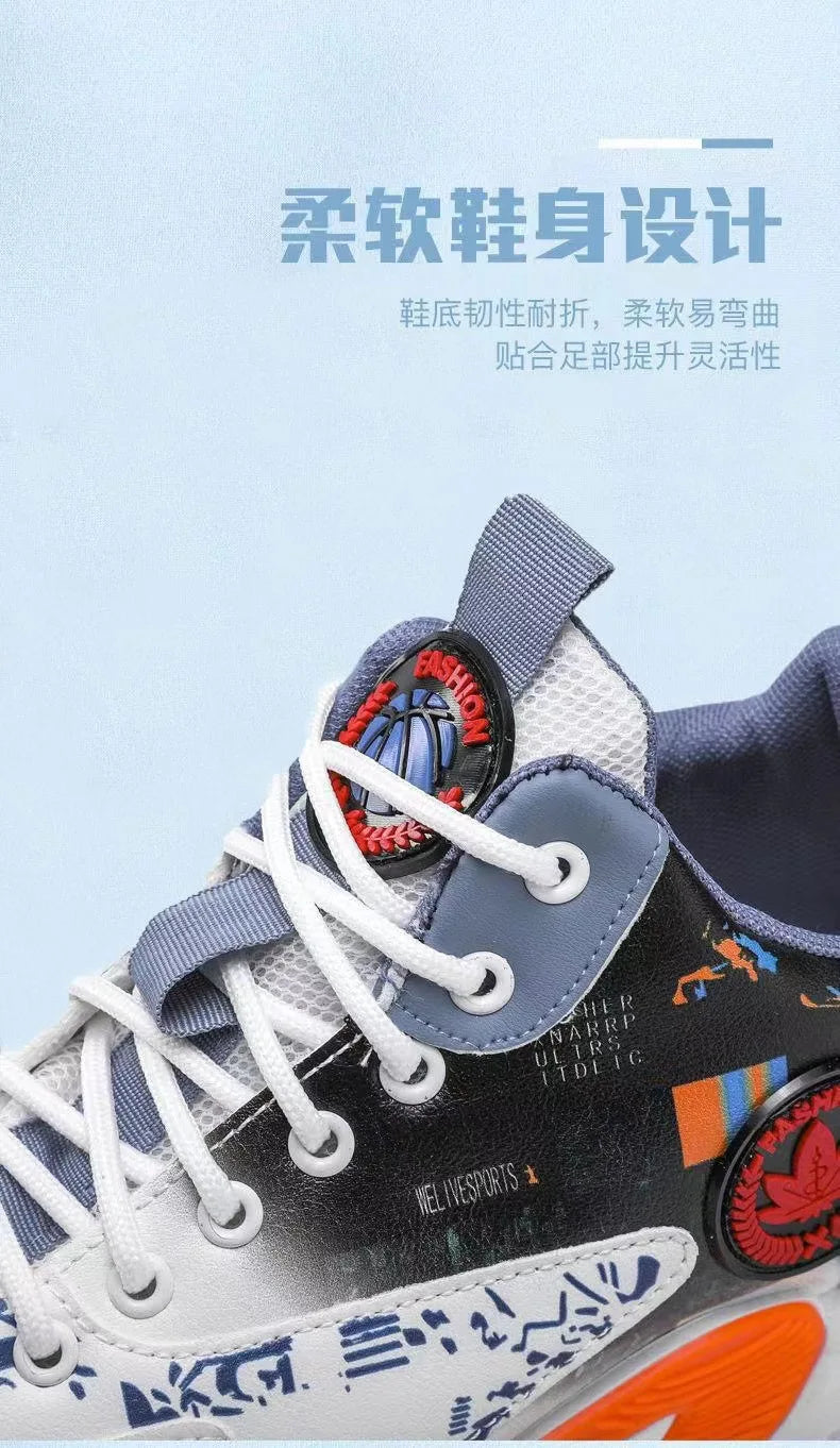 Men’s High-Top Basketball Shoes – Breathable Outdoor Sport Sneakers