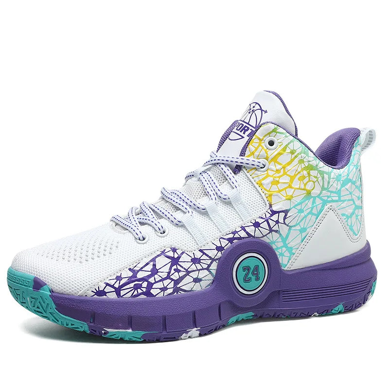 Men Professional Basketball Shoes Kids Men's Cushioning Light Basketball Sneakers Women Mesh Breathable Outdoor Sports Shoes
