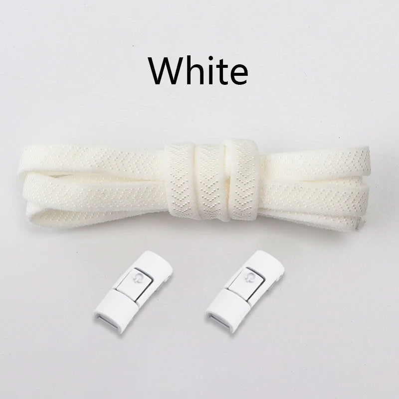 20 Colors Elastic Shoe Laces Without Ties For Sneaker Flats Shoelaces Press Metal lock Lazy Shoelace Casual Shoes Accessories