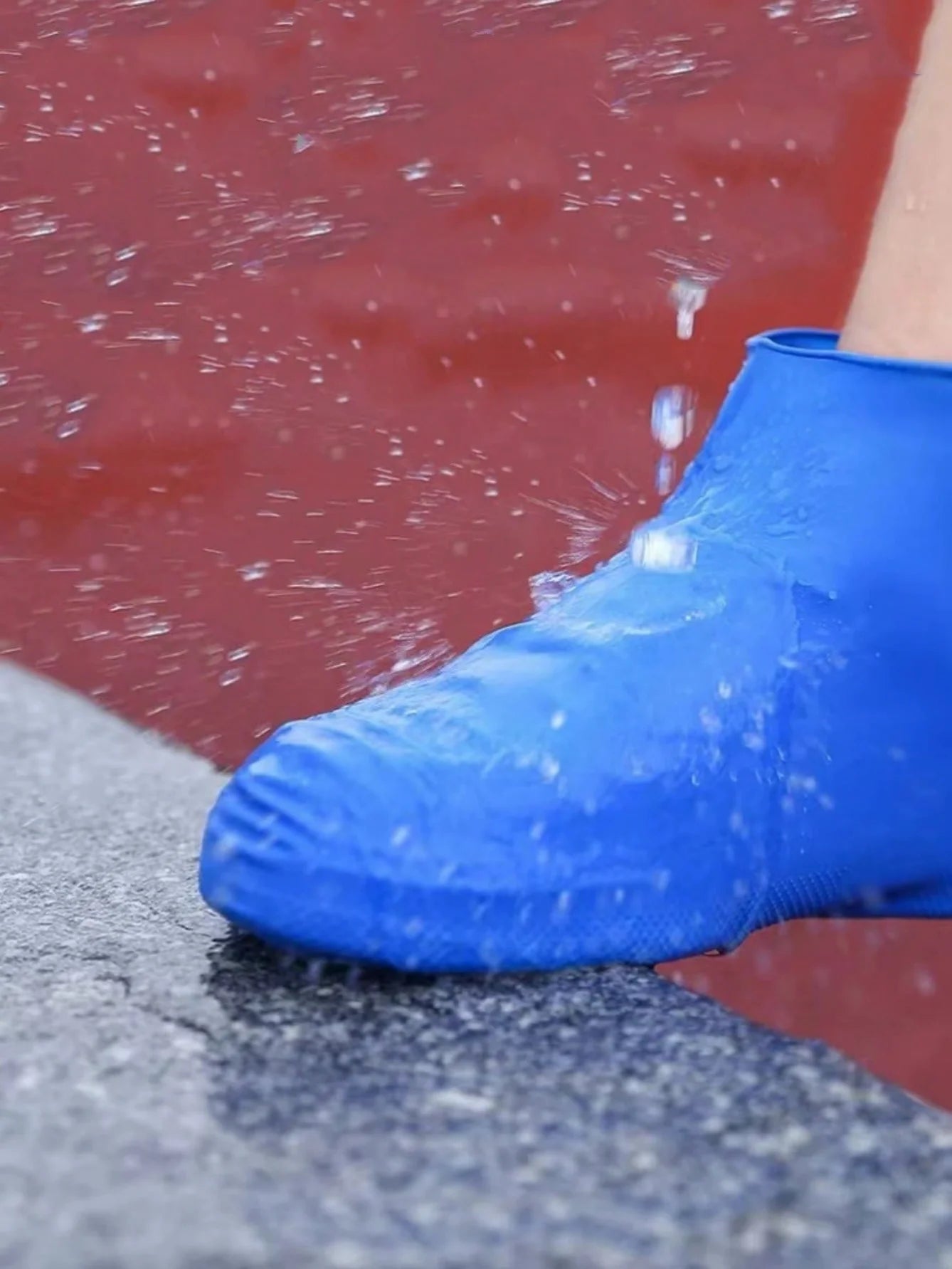 1 Dual Rubber Waterproof Rain Boot Covers Reusable And Non Slip Suitable For Rainy Days To School Office Home Traveling