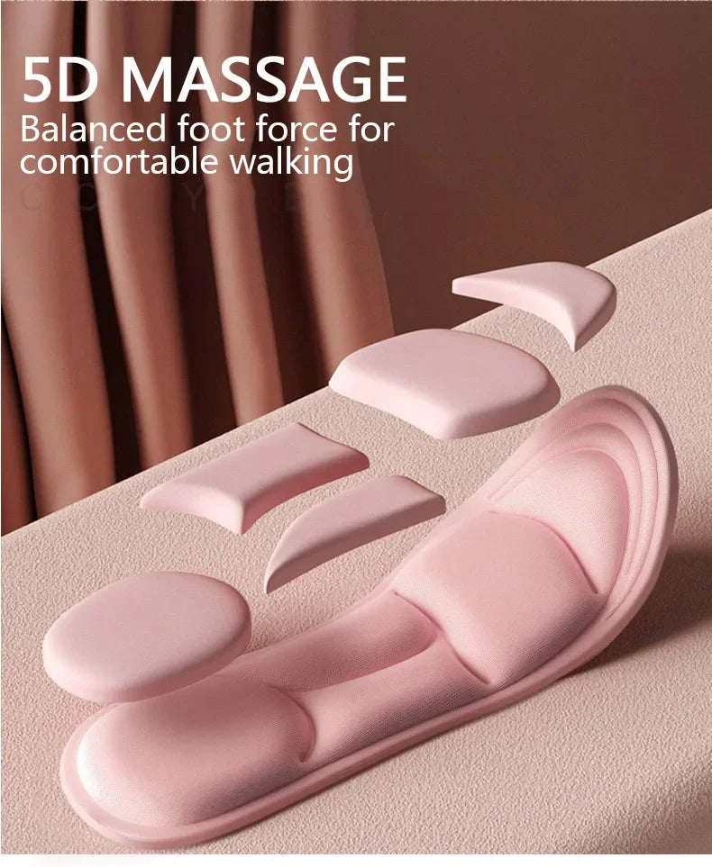5D Massage Memory Foam Insoles for Shoes Sole Breathable Cushion Sport Running Insoles for Feet Orthopedic Feet Care Insoles
