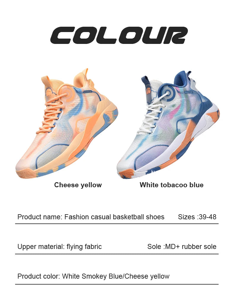 Men’s Mid Basketball Shoes – Non-Slip, Cushioned Outdoor Workout Sneakers