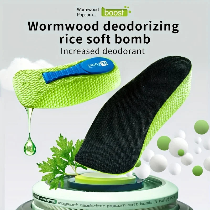 Risesoles - 1 Pair of Invisible height increase Insoles, Both Men and Women, Non-slip, Non-collapse Memory Foam Insoles