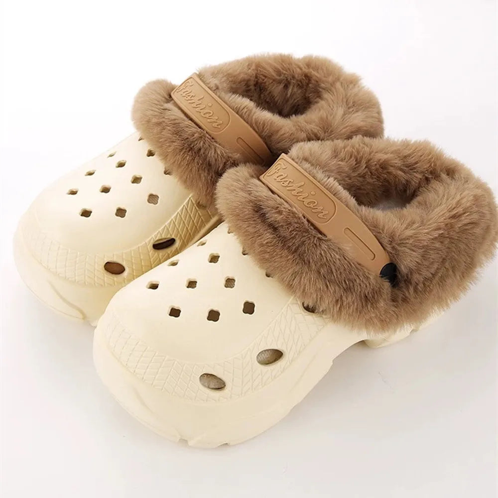 1 Pair Winter Warm Insoles For Women Men Thickened Plush Fur Lining Inserts clogs Lining Shoes Pads Removable Clogs Shoe Covers