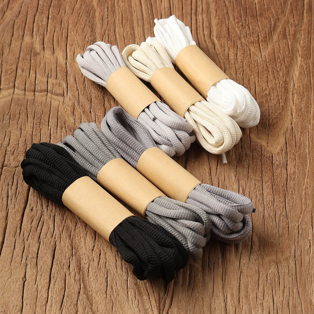 2025 New Flat Semicircular Shoelaces for Women's Sneakers Strap 160/180cm Black Grey Off-White Accessorie for Nike/Arctery