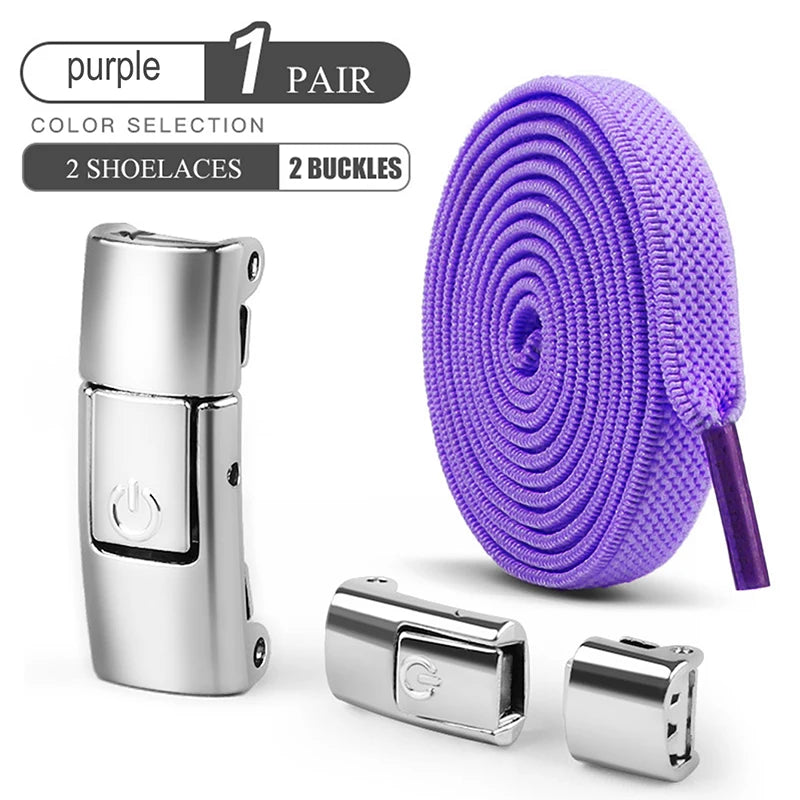 8mm No Tie Shoe Laces Press Lock Shoelaces Without Ties Elastic Laces Sneaker Adult Widened Flat Shoelace for Shoes
