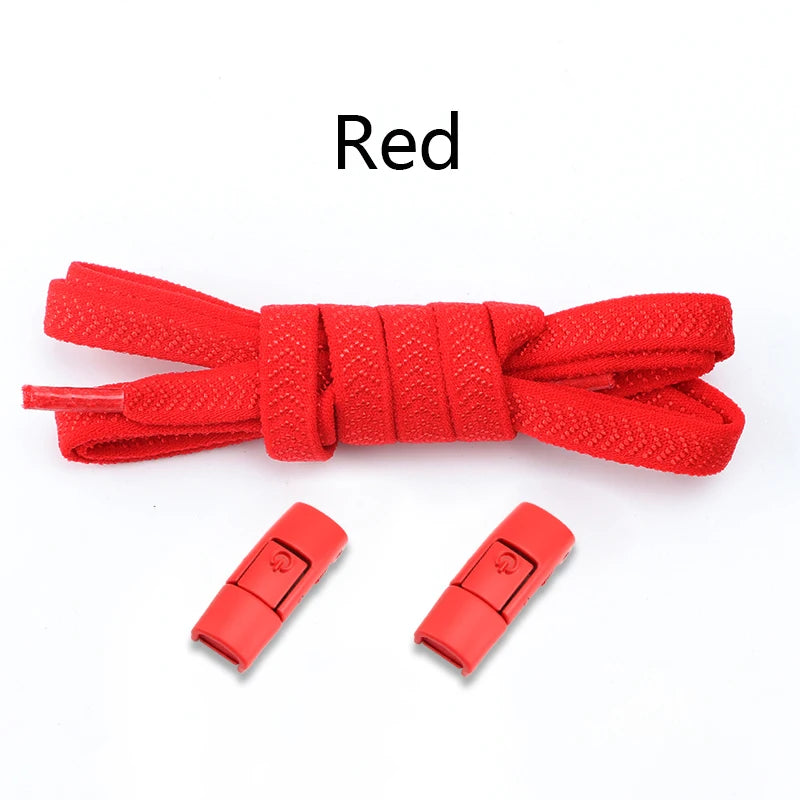 20 Colors Elastic Shoe Laces Without Ties For Sneaker Flats Shoelaces Press Metal lock Lazy Shoelace Casual Shoes Accessories
