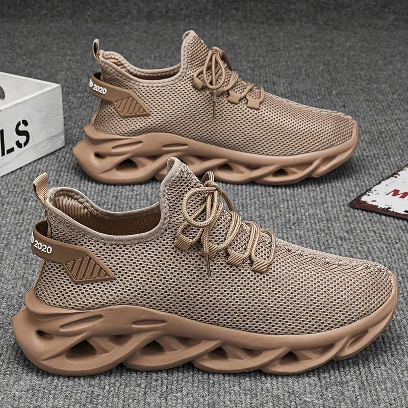 New Men Running Shoes Jogging Fashion Casual Walking Leisure Loafers Lace-up Breathable Brand Outdoor Comfortable Sneakers Blade