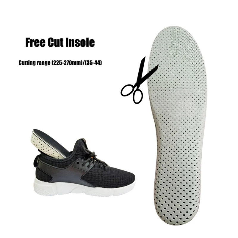 2-4cm Memory Foam Insoles for Shoes Men Height Increase Templates Breathable Sweat-absorbent Insoles for Feet Running Accessorie