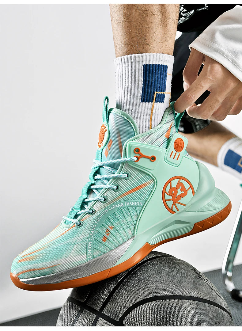 Men’s Fashion Basketball Shoes – Breathable, Non-Slip Running Sneakers