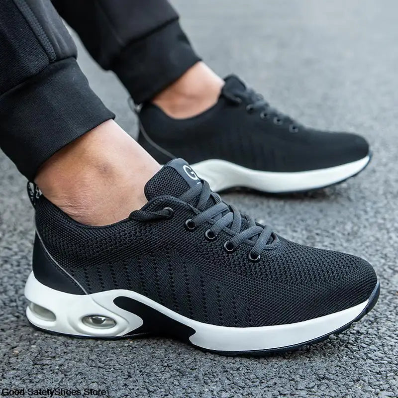 Steel Toe Safety Shoes Men Women Security Protection Work Shoes Lightweight Safety Boots Air Cushion Indestructible Shoes