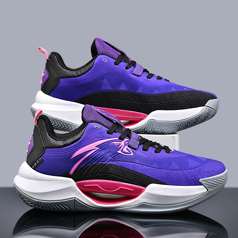 Reflective Basketball Shoes Original Shoes Basketball Sneakers Outdoor Rubber Anti Slip Sports Training Shoes Male