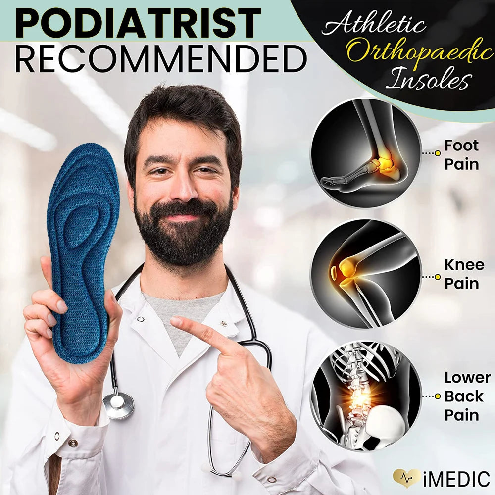 Memory Foam Insoles for Shoes Men Women Nano Antibacterial Massage Sport Insole Feet Orthopedic Cushion Running Shoe Sole
