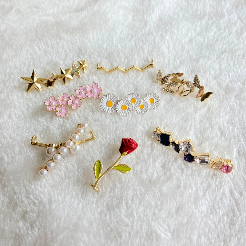 Shoelaces Clips Decoration Shoelace Buckle Shoes Charm AF1 Sneakers Pearl Shiny Rhinestones Women Girl Shoe Laces Decorative 1Pc