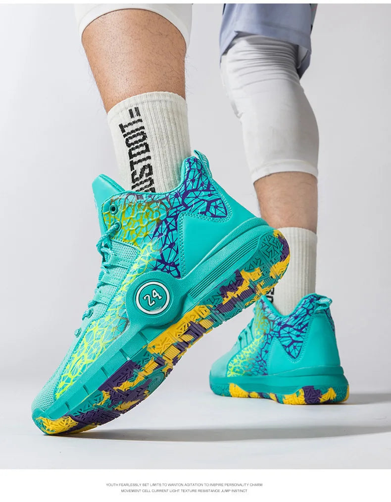 Men Professional Basketball Shoes Kids Men's Cushioning Light Basketball Sneakers Women Mesh Breathable Outdoor Sports Shoes
