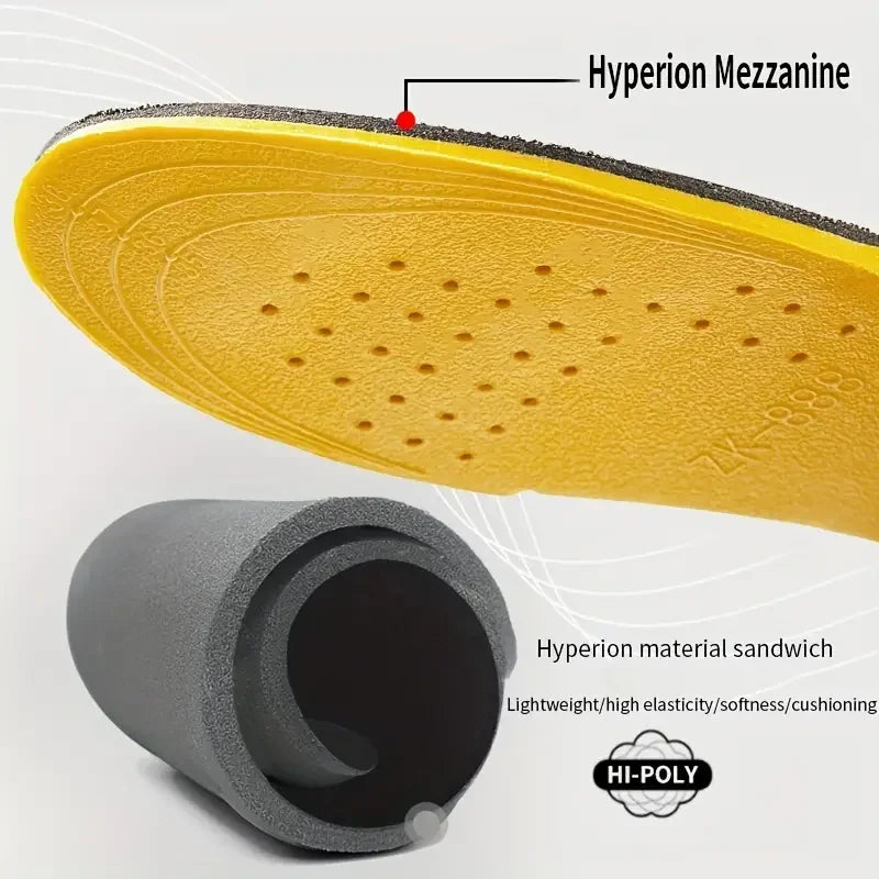 1pair 1.5-3.5cm (0.59-1.38in) Invisible Height Increase Insoles, Light Soft Elastic Breathable Shock Absorption Insoles