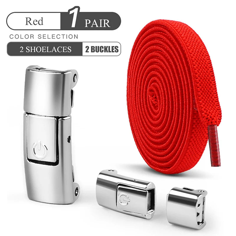 8mm No Tie Shoe Laces Press Lock Shoelaces Without Ties Elastic Laces Sneaker Adult Widened Flat Shoelace for Shoes