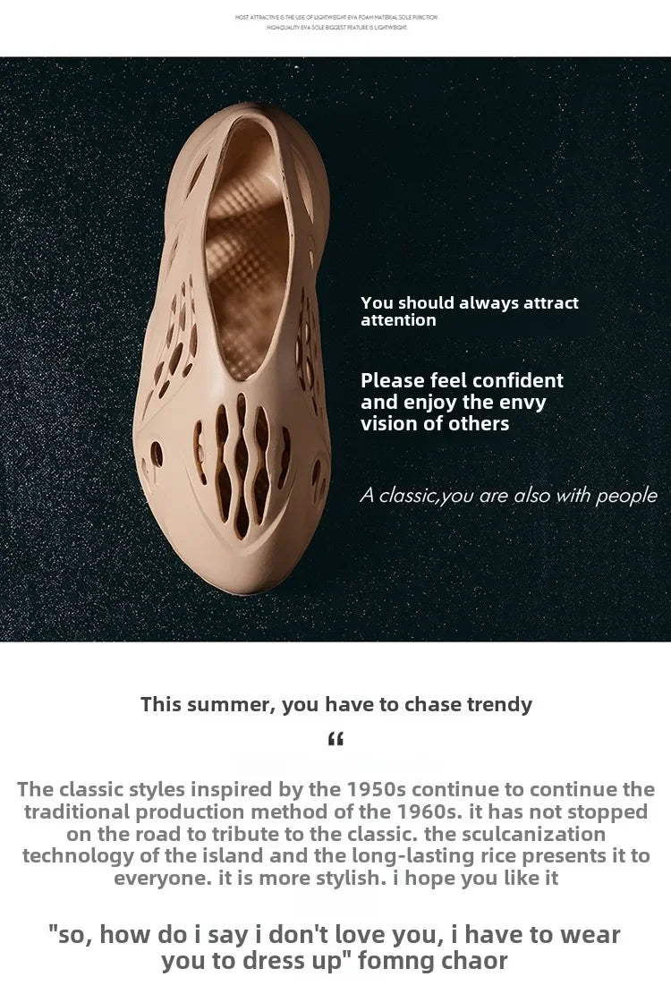 Foam Runner Slides for Men & Women – Lightweight, Breathable Sandals for Beach, Pool & Outdoors