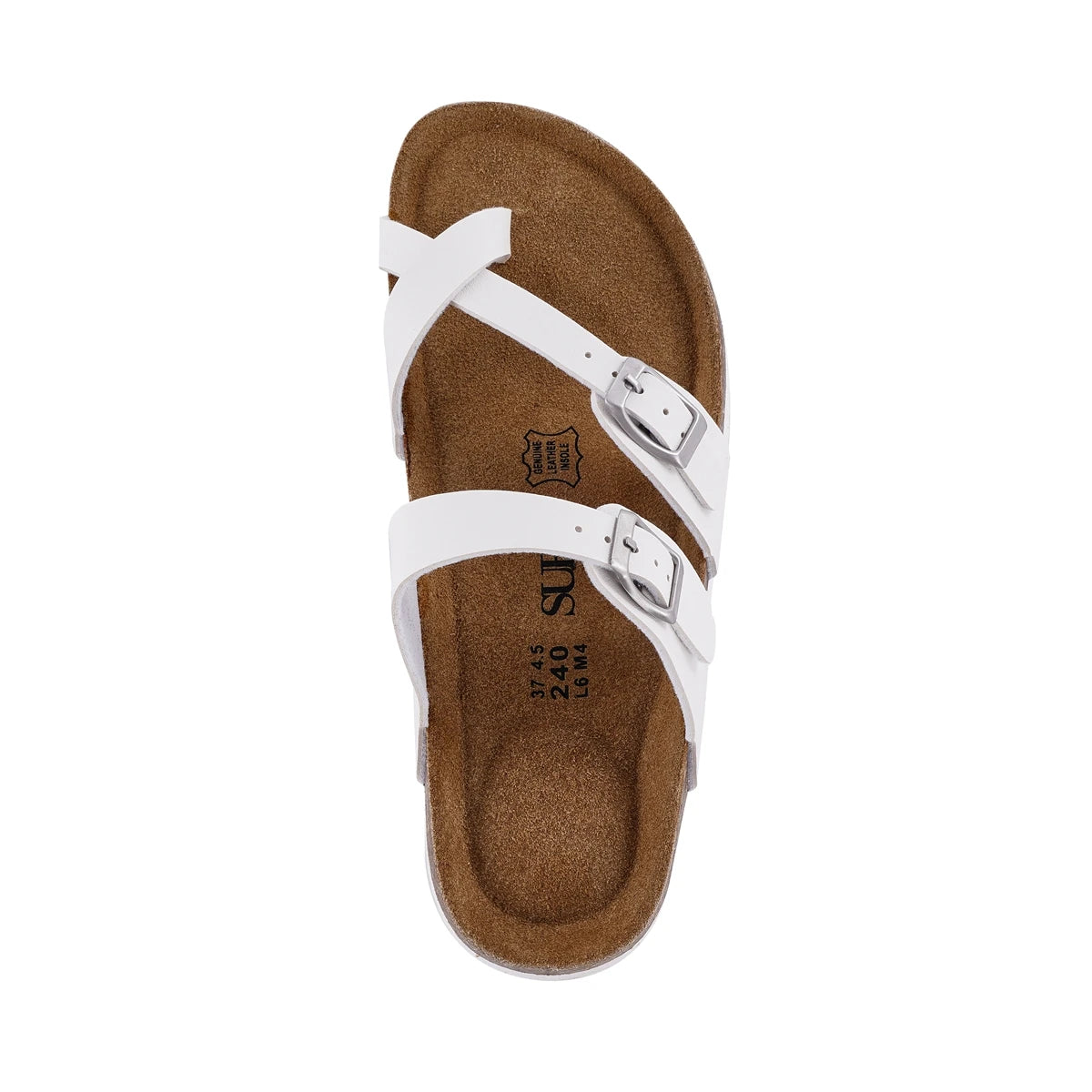 Sandals Natural Leather Outdoor Beach Buckle Fashion Brand Non-Slip Flip Flops Woman