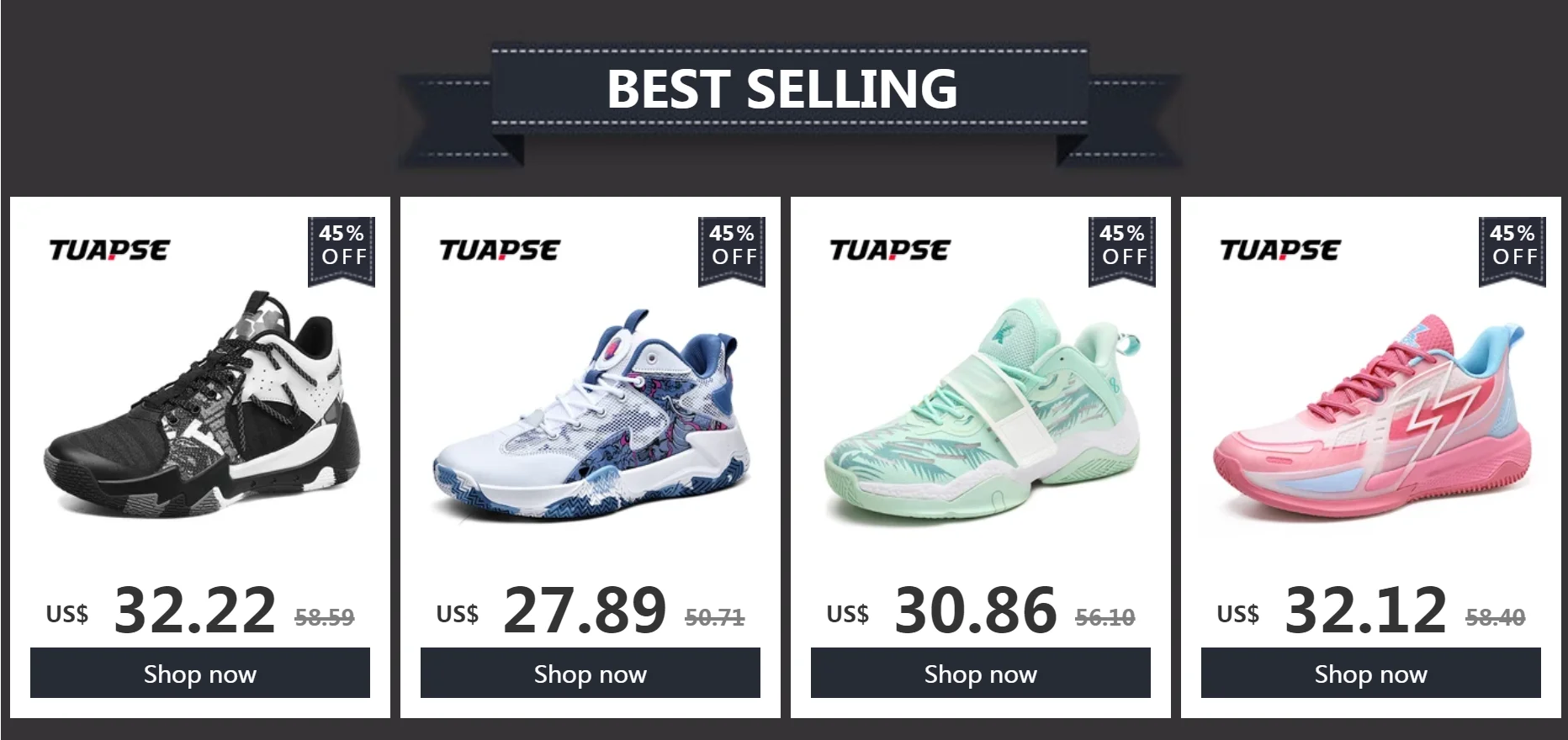 Men's Trend Practical Basketball Shoes Cushioning Elasticity Training New Anti-Skid Breathable Sport Shoes Size 38-45
