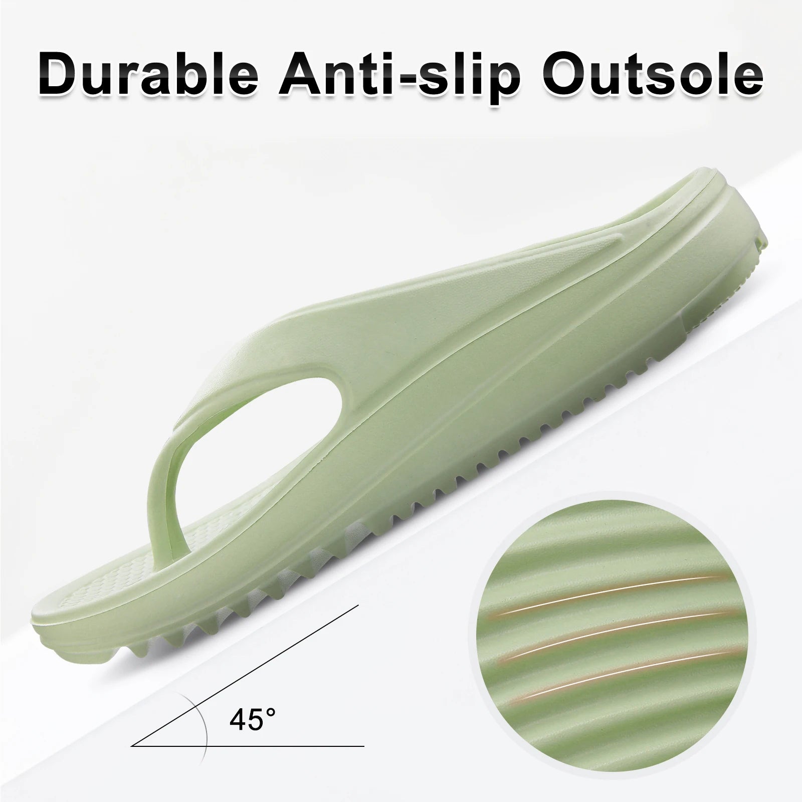 Crestar Thick Sole Flip-Flops – Soft Non-Slip Sandals for Men & Women, Summer Beach, Shower & Yoga Use
