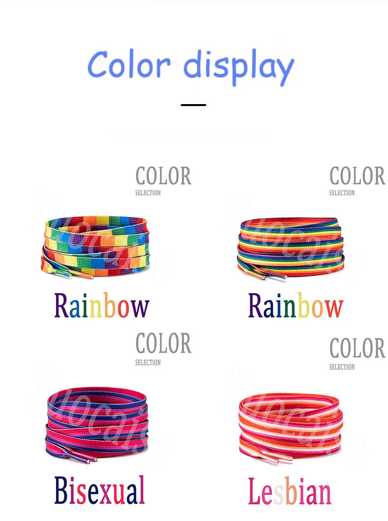 Rainbow Shoelaces – Colorful Long Laces for Sneakers