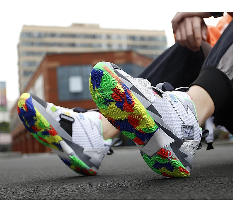 Men Basketball Shoes Couple Brethable Outdoor Sports Shoes Women Basketball Sneakers Men Trainer Gym Shoes Male High-top