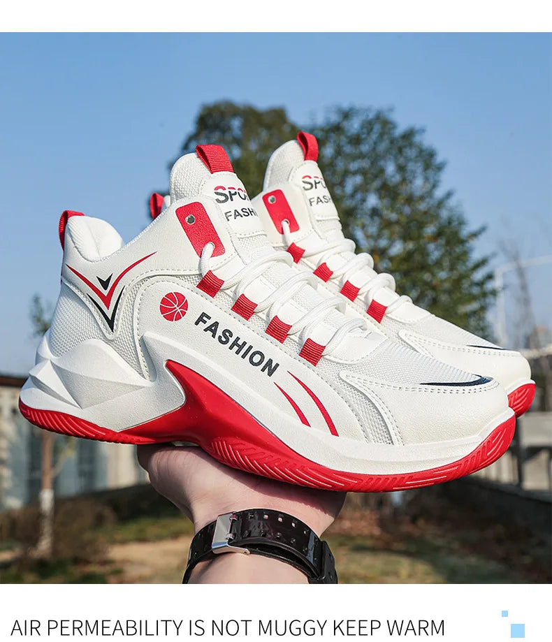 2025 Men’s Retro Basketball Shoes – Breathable Non-Slip Gym & Training Sneakers