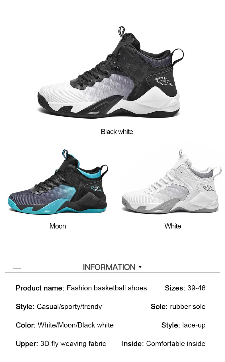 Men’s Basketball Shoes – Breathable Non-Slip Fashion Sports Sneakers