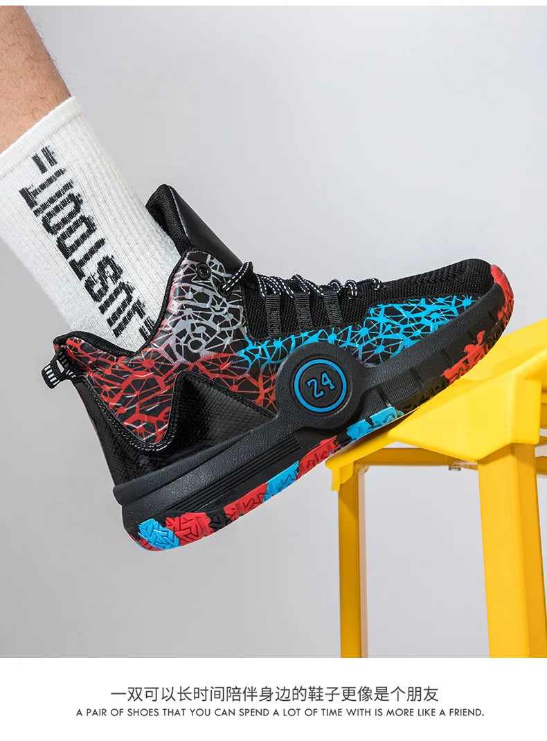 Men Professional Basketball Shoes Kids Men's Cushioning Light Basketball Sneakers Women Mesh Breathable Outdoor Sports Shoes