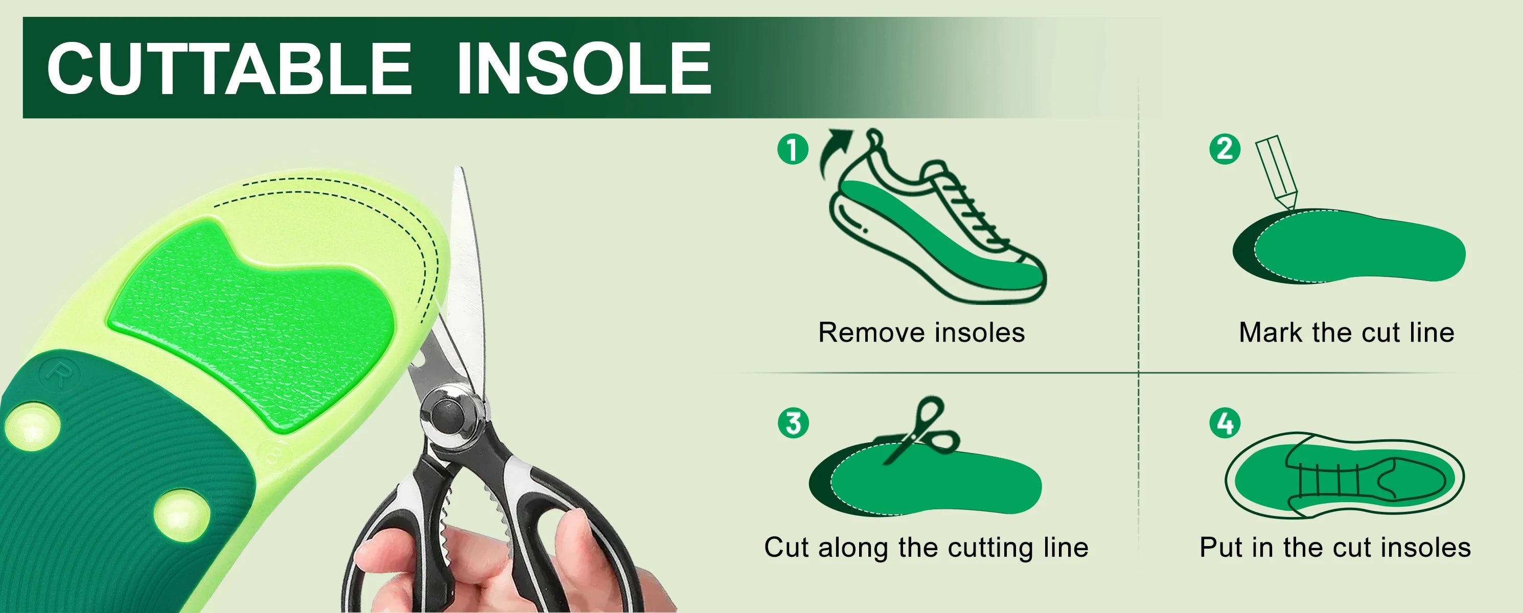Plantar Fasciitis Relief Orthopedic Sport Insole Flat Foot High Arch Support Men Women Work Orthotic Insert Shoe Sneaker Sole