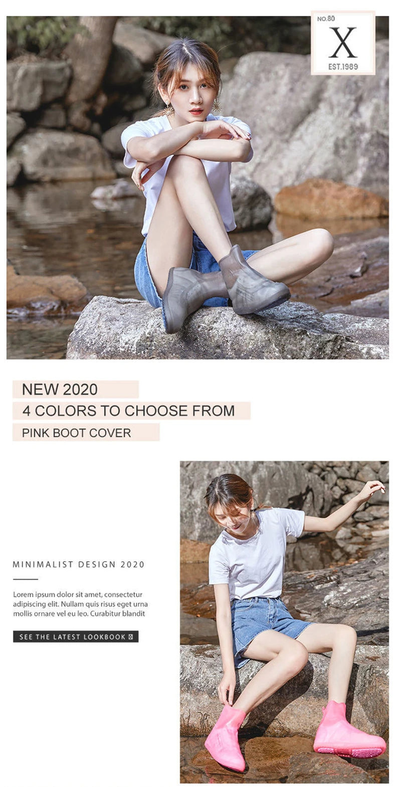 Reusable Rain Boots Waterproof Rain Shoes Covers Non Slip Silicone Overshoes Unisex Rubber Water Resistant Shoe Covers Rainy Day