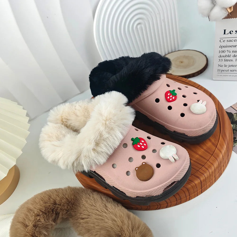 Hot 1 Pair Winter Warm Shoe Cover Inserts Plus Size Furry Replacement Fur Insoles Thickened Fuzzy Fur Insert Lining Shoe Inner