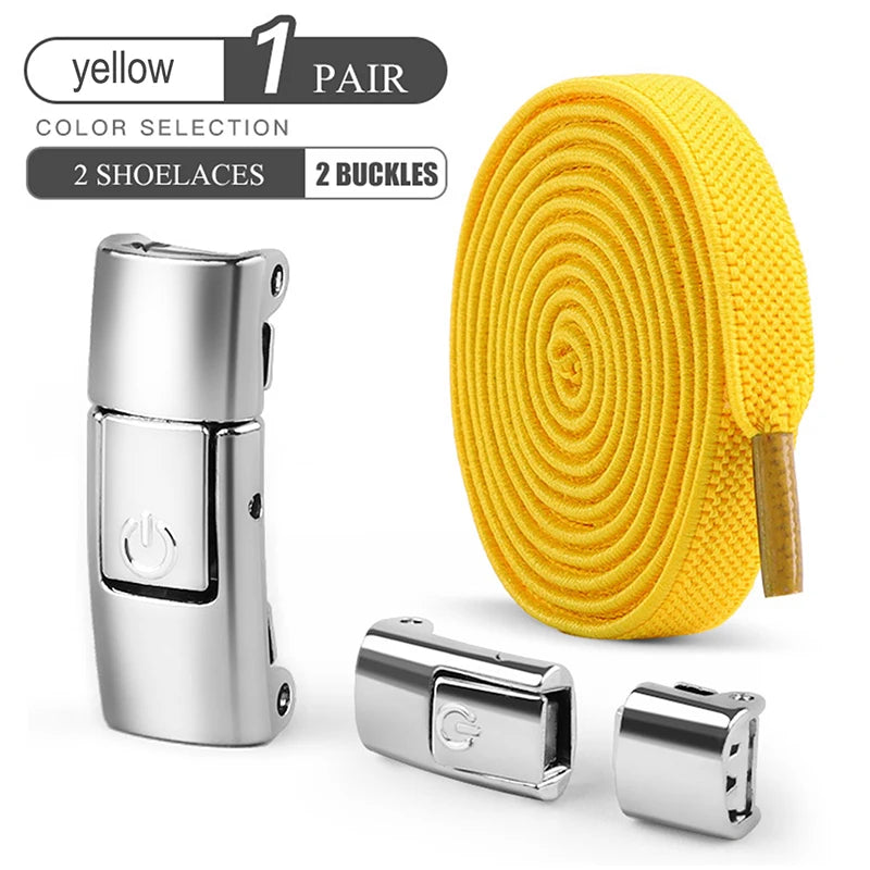 8mm No Tie Shoe Laces Press Lock Shoelaces Without Ties Elastic Laces Sneaker Adult Widened Flat Shoelace for Shoes