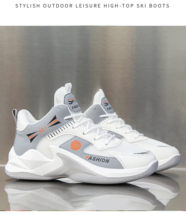 2025 Men’s Retro Basketball Shoes – Breathable Non-Slip Gym & Training Sneakers