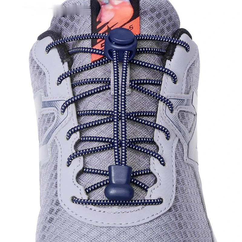 1 Pair 22 Colors Elastic Shoelaces Round Locking No Tie Shoe Laces  Adult Quick Lazy Laces Rubber Sneakers Shoelace T1