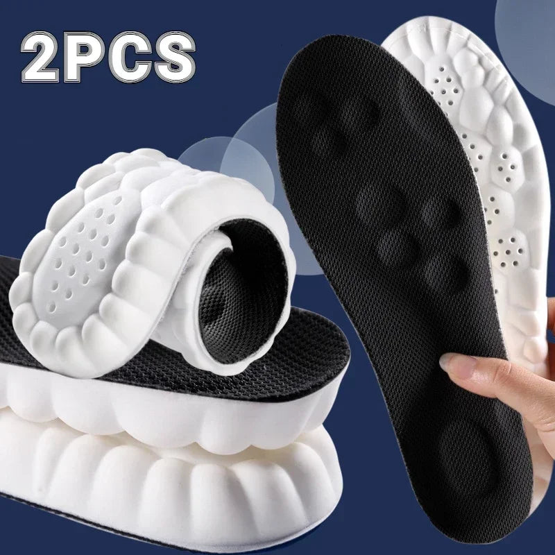 High Elasticity Latex Sport Insoles Soft Shoe Pads Arch Support Orthotic Insoles Breathable Deodorant Shock Absorption Cushion
