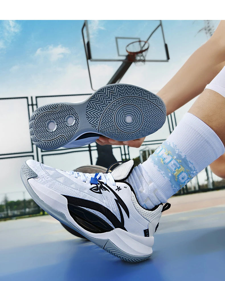 Reflective Basketball Shoes Original Shoes Basketball Sneakers Outdoor Rubber Anti Slip Sports Training Shoes Male
