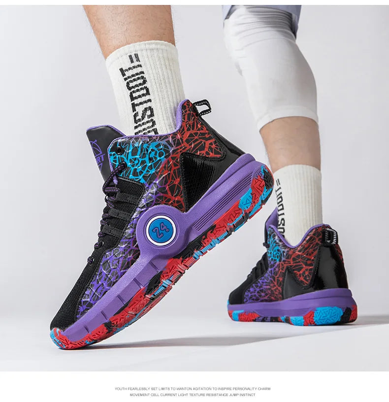 Men Professional Basketball Shoes Kids Men's Cushioning Light Basketball Sneakers Women Mesh Breathable Outdoor Sports Shoes