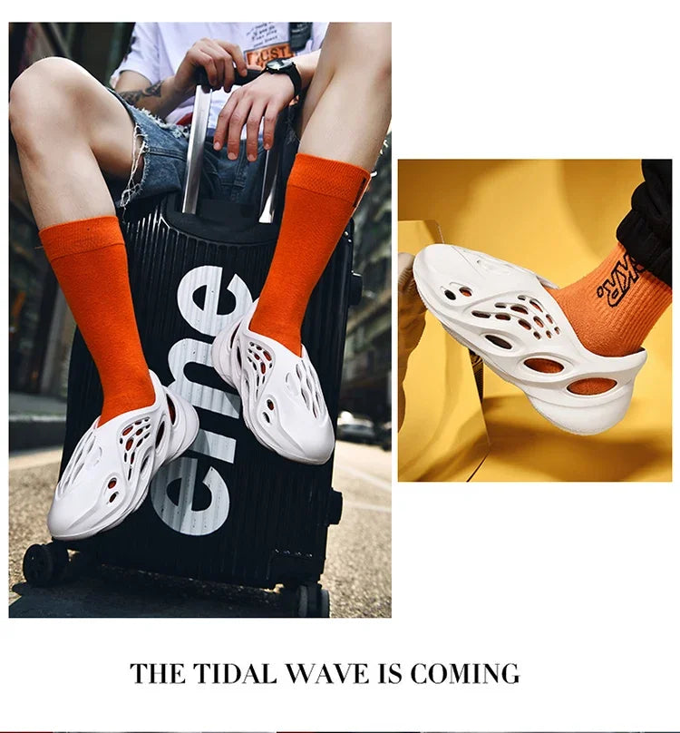 Foam Runner Slides for Men & Women – Lightweight, Breathable Sandals for Beach, Pool & Outdoors
