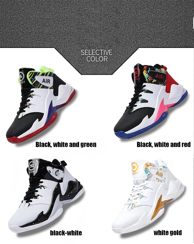 Men’s Basketball Shoes – Breathable, Non-Slip Outdoor Sneakers for Walking & Running