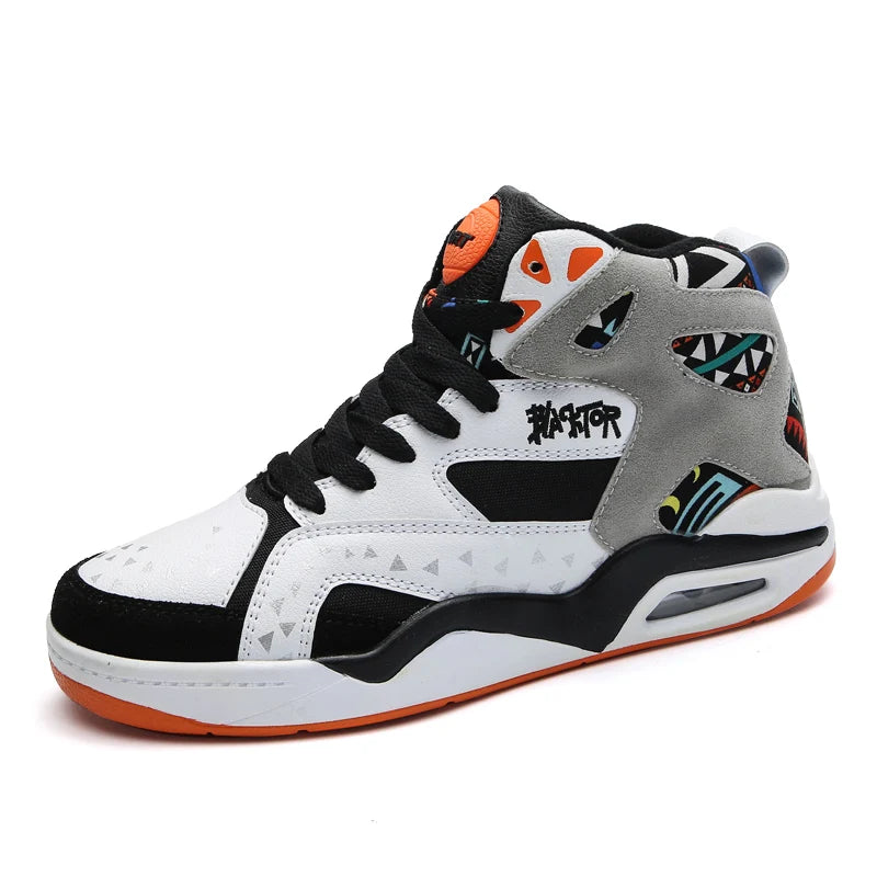 Mens Basketball Shoes Air Cushion Sports Shoes Outdoor Non-Slip Wearable Athletic Male Running Shoes Boys Sneakers
