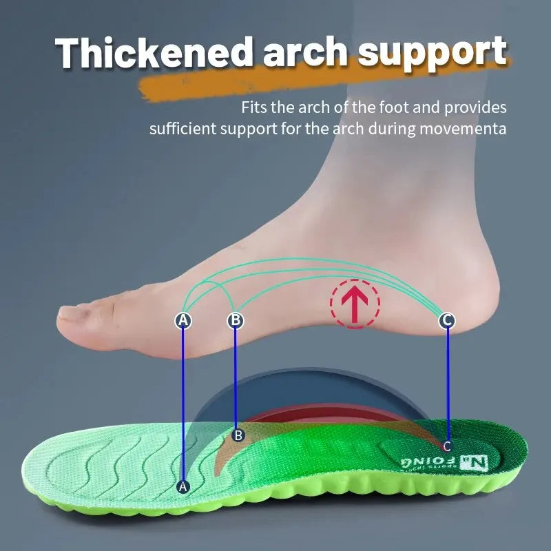 1 Pair Sport Insoles – PU Foam, Shock-Resistant, Breathable & Antibacterial Cushion Inserts