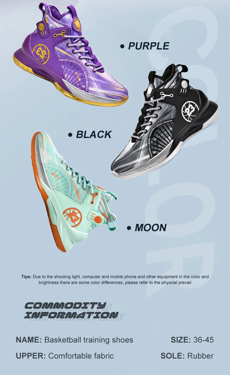 Men’s Fashion Basketball Shoes – Breathable, Non-Slip Running Sneakers