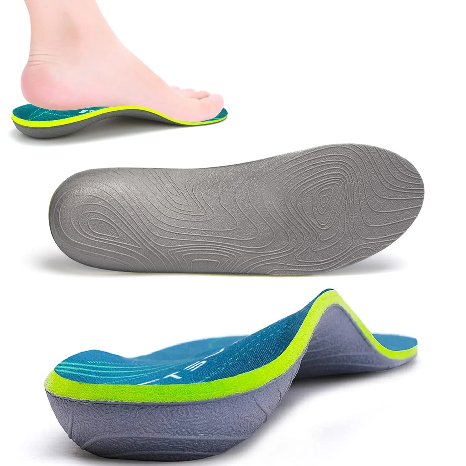 Plantar Fasciitis Relief Orthopedic Sport Insole Flat Foot High Arch Support Men Women Work Orthotic Insert Shoe Sneaker Sole