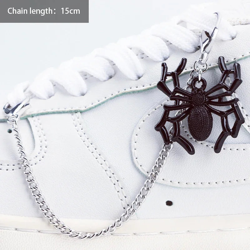 1PCS DIY Heart Star Pearl Shoe Chain Punk Original Detachable Studded Pentagram Shoe Accessories Jewelry Penda
