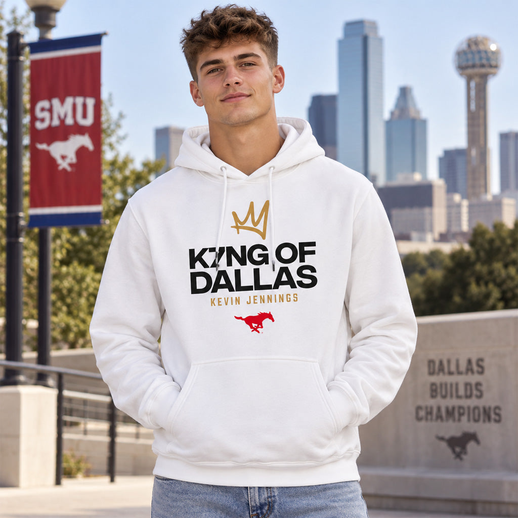 SMU Mustangs Football Kevin Jennings K7NG Of Dallas Graphic Shirt for College Football Fans
