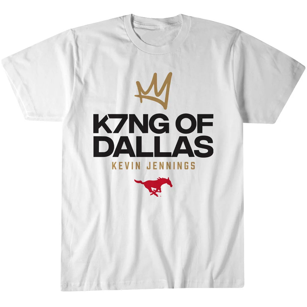 SMU Mustangs Football Kevin Jennings K7NG Of Dallas Graphic Shirt for College Football Fans