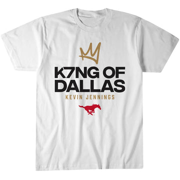 SMU Mustangs Football Kevin Jennings K7NG Of Dallas Graphic Shirt for College Football Fans